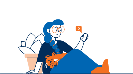 Ilustrarea posibilității de contact prin chat online pe ÎmpruPay